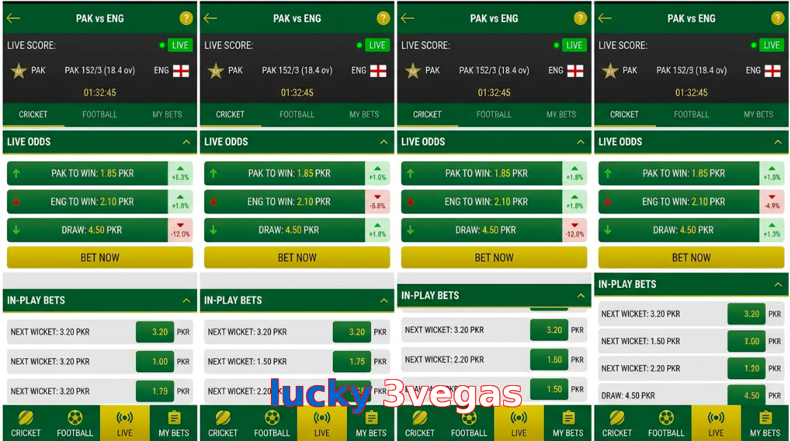 Game list for Lucky 3vegas bet section