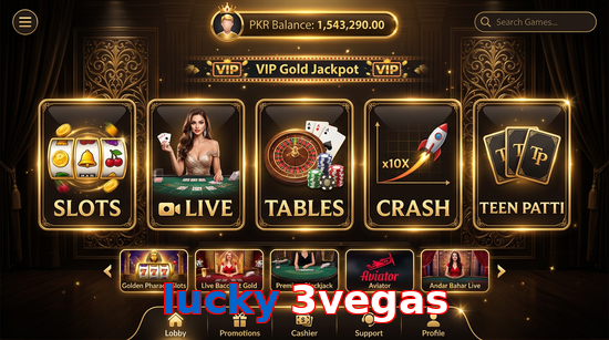 Main screen of Lucky 3vegas casino page for PK players